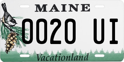 ME license plate 0020UI