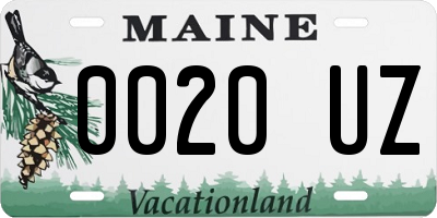 ME license plate 0020UZ