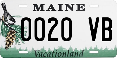 ME license plate 0020VB