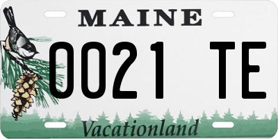 ME license plate 0021TE