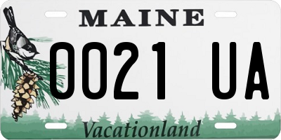 ME license plate 0021UA
