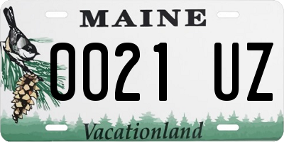 ME license plate 0021UZ