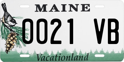 ME license plate 0021VB