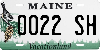 ME license plate 0022SH