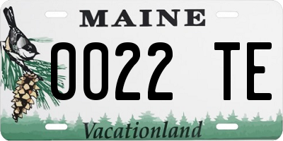 ME license plate 0022TE