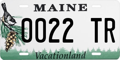 ME license plate 0022TR