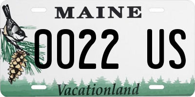ME license plate 0022US