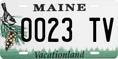 ME license plate 0023TV