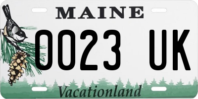 ME license plate 0023UK