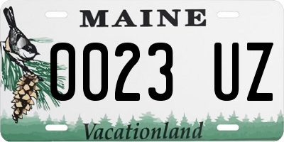 ME license plate 0023UZ