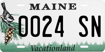 ME license plate 0024SN