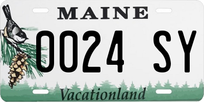 ME license plate 0024SY