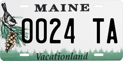 ME license plate 0024TA