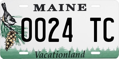ME license plate 0024TC