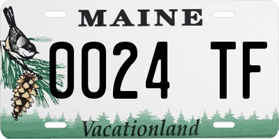 ME license plate 0024TF