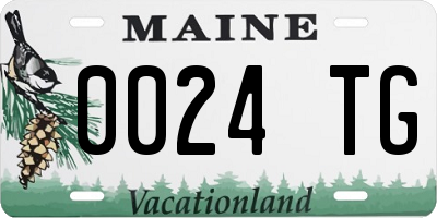 ME license plate 0024TG