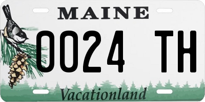 ME license plate 0024TH