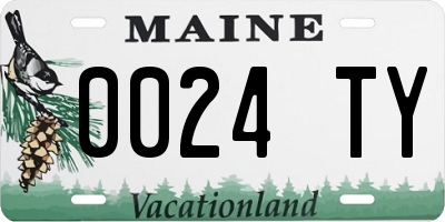 ME license plate 0024TY