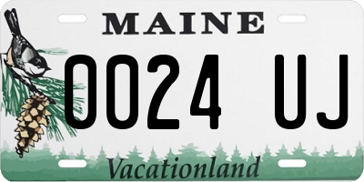 ME license plate 0024UJ