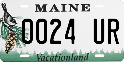 ME license plate 0024UR