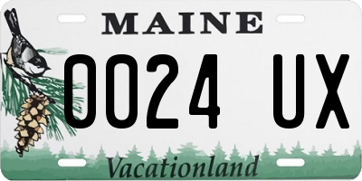 ME license plate 0024UX