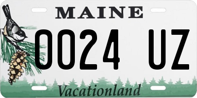 ME license plate 0024UZ