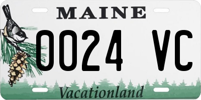 ME license plate 0024VC