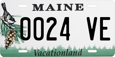 ME license plate 0024VE