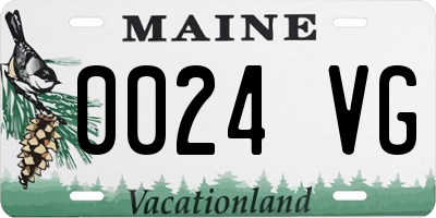 ME license plate 0024VG