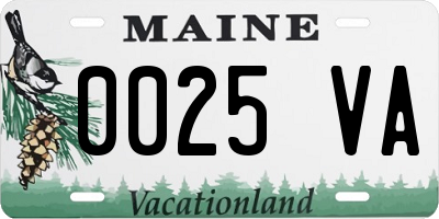 ME license plate 0025VA