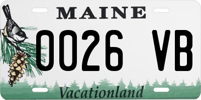 ME license plate 0026VB