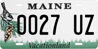 ME license plate 0027UZ