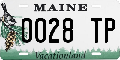 ME license plate 0028TP