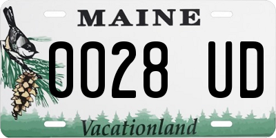 ME license plate 0028UD