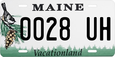 ME license plate 0028UH