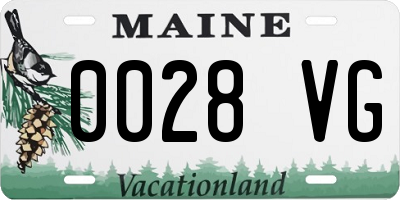 ME license plate 0028VG
