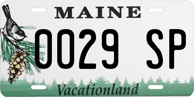 ME license plate 0029SP