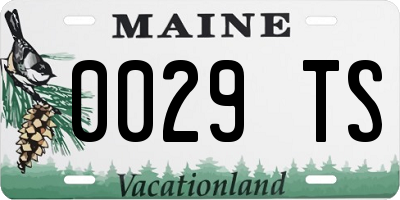ME license plate 0029TS