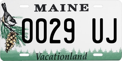ME license plate 0029UJ