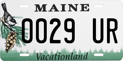 ME license plate 0029UR