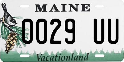 ME license plate 0029UU