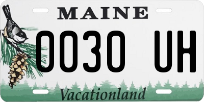 ME license plate 0030UH
