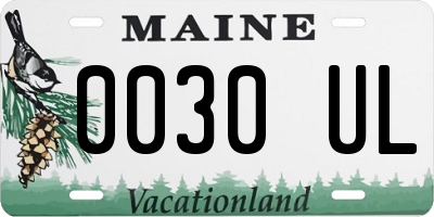 ME license plate 0030UL