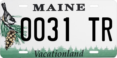 ME license plate 0031TR