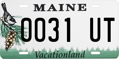 ME license plate 0031UT