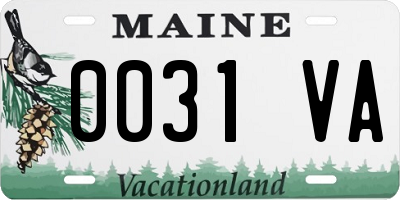 ME license plate 0031VA