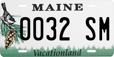 ME license plate 0032SM