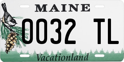 ME license plate 0032TL