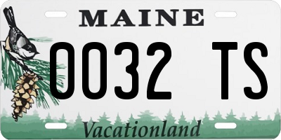 ME license plate 0032TS