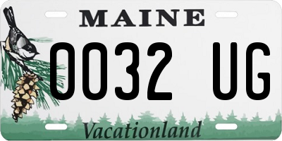 ME license plate 0032UG